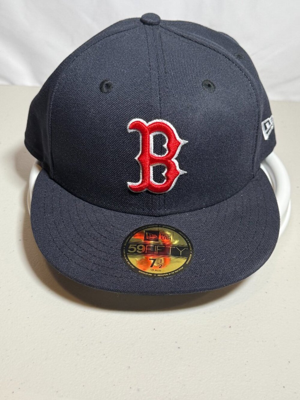New Era Boston Red Sox Cap_ Men's Size 7.5"_Navy Blue